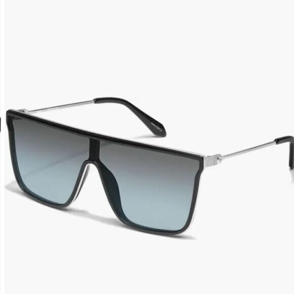 New Quay Nightfall Remixed Black Silver Frame/Grey Turquoise Lens Sunglasses main image 6